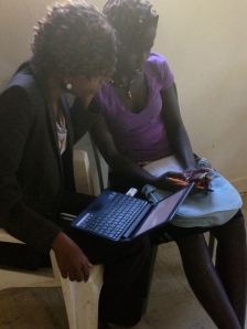 Radar Kenyan trainees comparing notes on news  